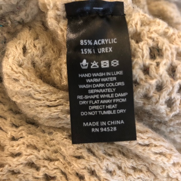 Open Knit Ruffled Sparkly Infinity Scarf - Picture 3 of 3